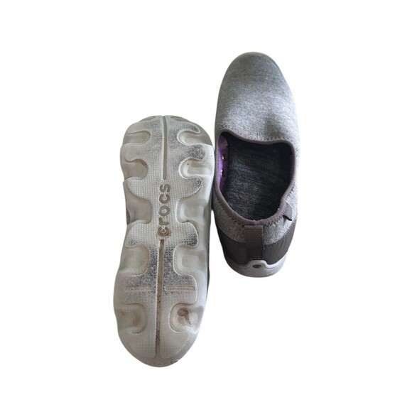 Crocs Size 8 Duet Busy Day Satya  Ballet Shoes Gray - Picture 3 of 5